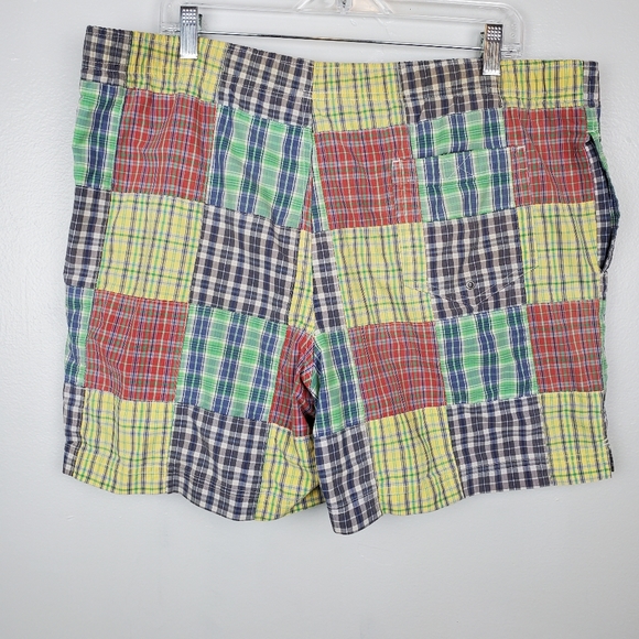 Vintage Ralph Lauren Polo Sport Patchwork Swim Shorts Trunks Mens Sz L Vtg - Picture 4 of 11